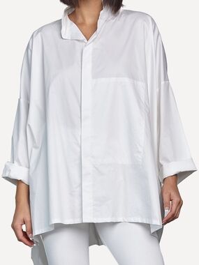 Planet By Lauren G Cotton Signature Shirt White One Size Fits All Excellent Cond
